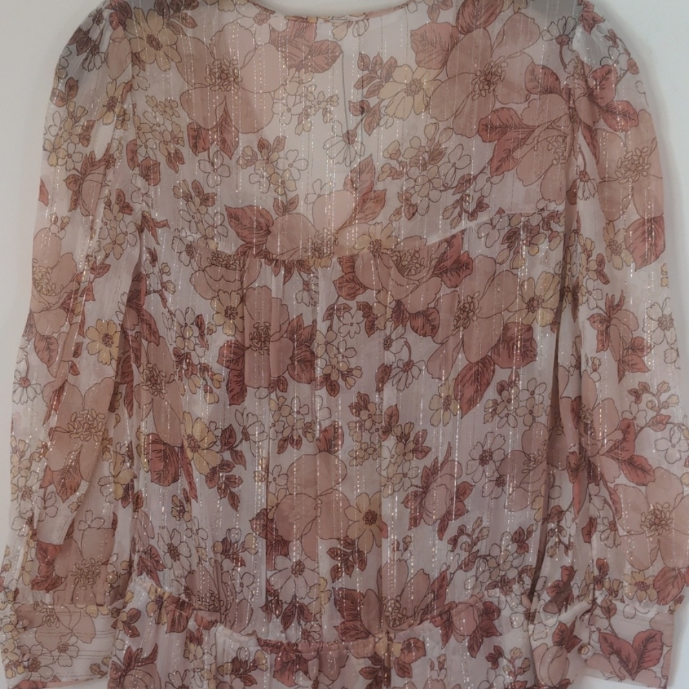 Veronica Beard Floral Cybil Melon Dress 4 - Picture 14 of 14